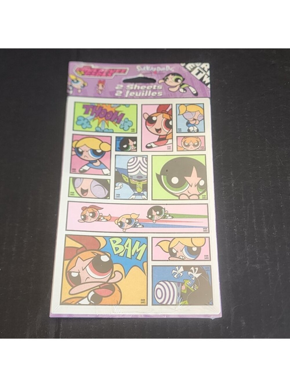 Vintage The Powerpuff Girls 2 Sticker Sheets Set - Blossom Bubbles Buttercup...